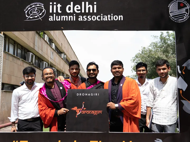 Mohit with his cohort at the IIT Delhi 2023 convocation